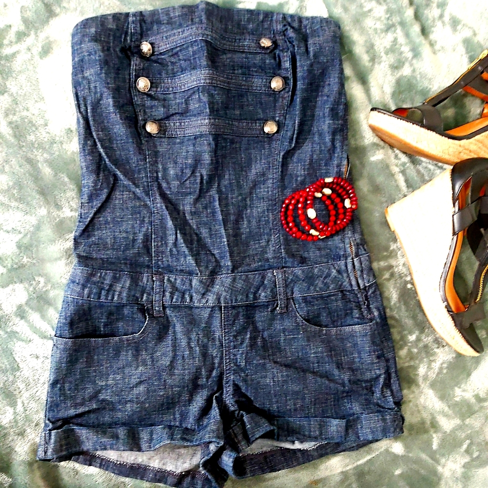 Denim Romper